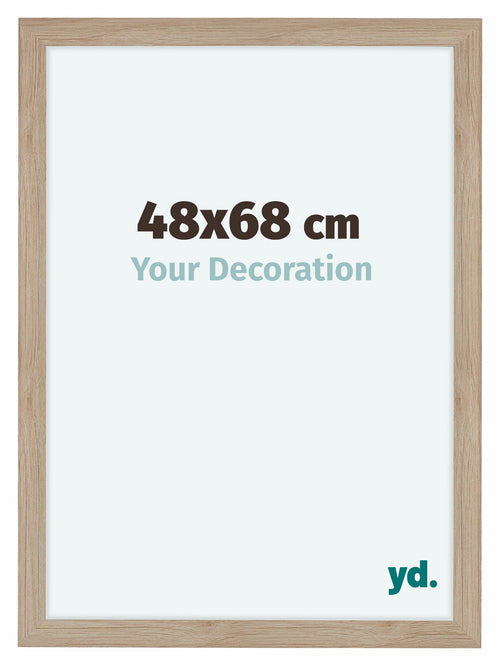 Como MDF Cornice 48x68cm Quercia Chiaro Davanti Dimensione | Yourdecoration.it