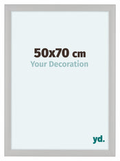 Como MDF Cornice 50x70cm Bianco Grana Di Legno Davanti Dimensione | Yourdecoration.it