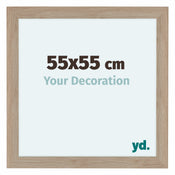 Como MDF Cornice 55x55cm Quercia Chiaro Davanti Dimensione | Yourdecoration.it