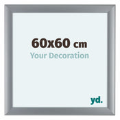 Como MDF Cornice 60x60cm Argento Opaco Davanti Dimensione | Yourdecoration.it