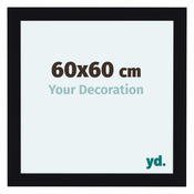 Como MDF Cornice 60x60cm Nero Lucente Davanti Dimensione | Yourdecoration.it