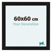 Como MDF Cornice 60x60cm Nero Opaco Davanti Dimensione | Yourdecoration.it