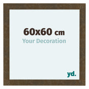 Como MDF Cornice 60x60cm Oro Antico Davanti Dimensione | Yourdecoration.it