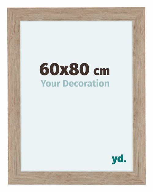 Como MDF Cornice 60x80cm Quercia Chiaro Davanti Dimensione | Yourdecoration.it