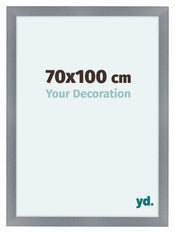 Como MDF Cornice 70x100cm Alluminio Spazzolato Davanti Dimensione | Yourdecoration.it