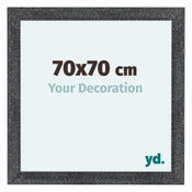 Como MDF Cornice 70x70cm Grigio Spazzato Davanti Dimensione | Yourdecoration.it