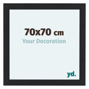 Como MDF Cornice 70x70cm Nero Grana Di Legno Davanti Dimensione | Yourdecoration.it