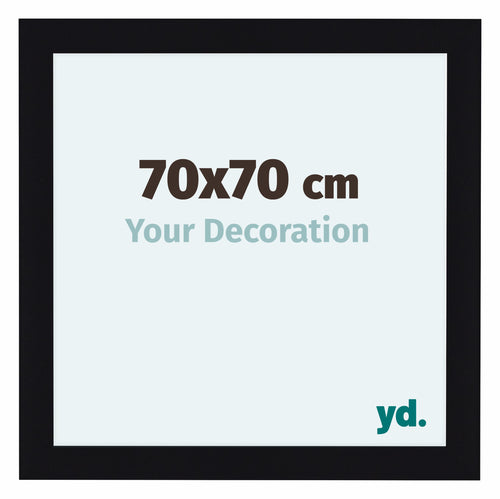 Como MDF Cornice 70x70cm Nero Lucente Davanti Dimensione | Yourdecoration.it