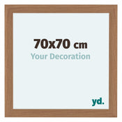 Como MDF Cornice 70x70cm Noce Chiaro Davanti Dimensione | Yourdecoration.it