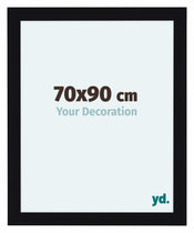 Como MDF Cornice 70x90cm Nero Lucente Davanti Dimensione | Yourdecoration.it