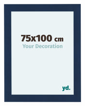 Como MDF Cornice 75x100cm Blu Scuro Spazzato Davanti Dimensione | Yourdecoration.it