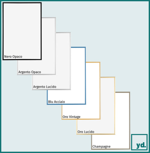 Cornice 42x59,4cm A2 Champagne Alluminio Austin