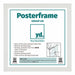 Cornice per Poster MDF 40x40cm Bianco Opaco Davanti Dimensione | Yourdecoration.it