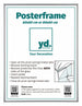 Cornice per Poster Plastica 60x80cm Argento Davanti Dimensione | Yourdecoration.it