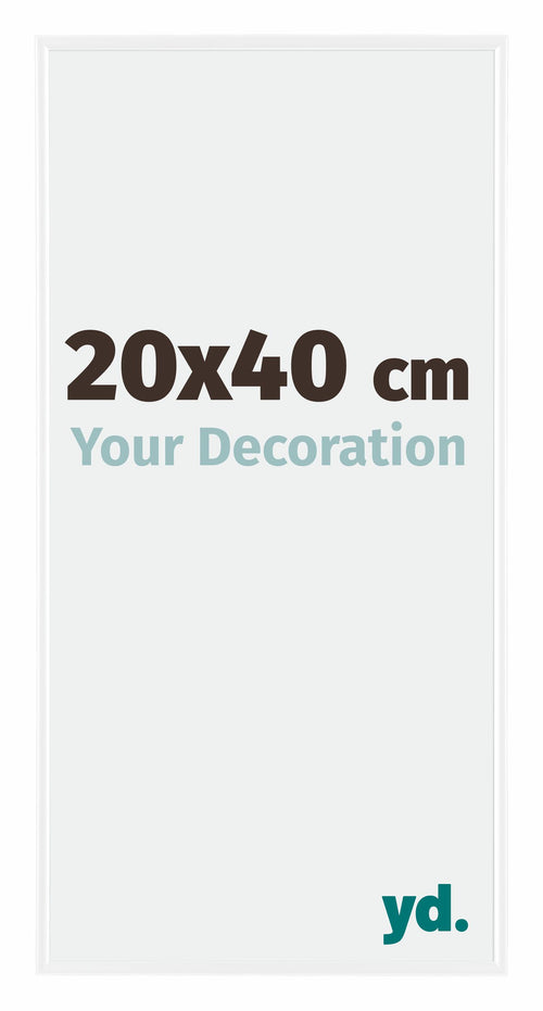 Evry Plastica Cornice 20x40cm Bianco Lucente Davanti Dimensione | Yourdecoration.it