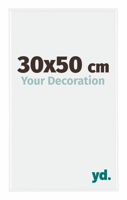 Evry Plastica Cornice 30x50cm Bianco Lucente Davanti Dimensione | Yourdecoration.it