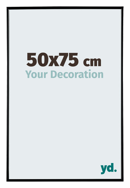 Evry Plastica Cornice 50x75cm Nero Lucente Davanti Dimensione | Yourdecoration.it