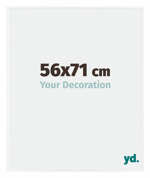 Evry Plastica Cornice 56x71cm Bianco Lucente Davanti Dimensione | Yourdecoration.it