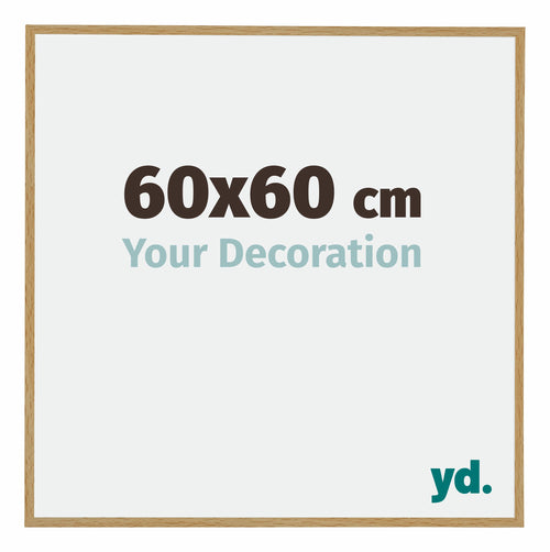 Evry Plastica Cornice 60x60cm Faggio Chiaro Davanti Dimensione | Yourdecoration.it