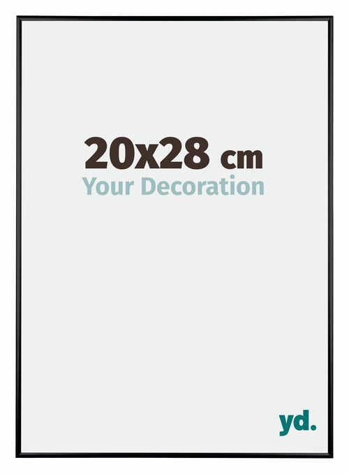 Kent Alluminio Cornice 20x28cm Nero Lucente Davanti Dimensione | Yourdecoration.it