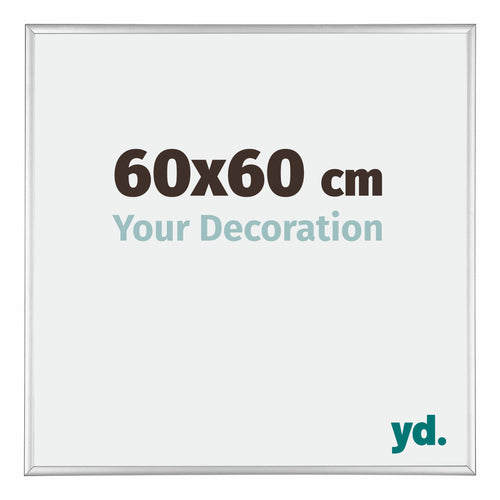 Kent Alluminio Cornice 60x60cm Argento Lucente Davanti Dimensione | Yourdecoration.it