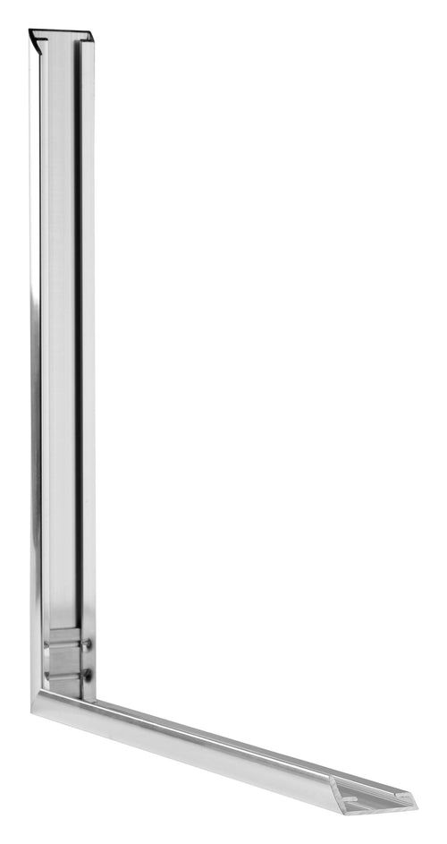 Kent Alluminio Cornice 60x60cm Argento Lucente Dettaglio Intersezione | Yourdecoration.it