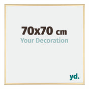 Kent Alluminio Cornice 70x70cm Oro Davanti Dimensione | Yourdecoration.it