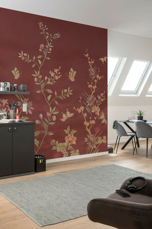 Komar Chinoiserie Tessuto Non Tessuto Carta Da Parati 250x250cm 5 strisce Ambiente | Yourdecoration.it