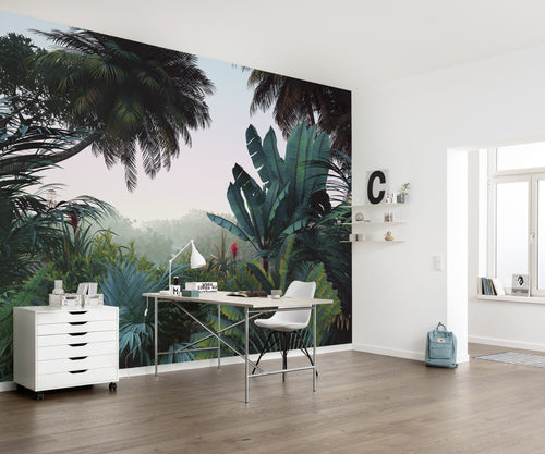 Komar Jungle Morning Tessuto Non Tessuto Carta Da Parati 400x250cm 8 strisce Ambiente | Yourdecoration.it