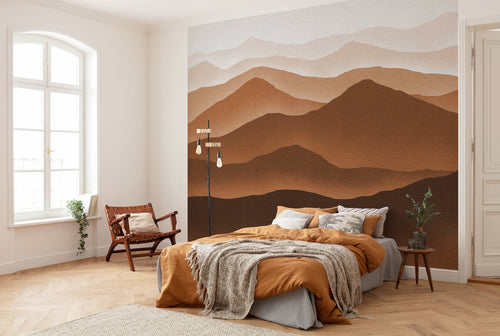 Komar Macchiato Mountains Tessuto Non Tessuto Carta Da Parati 300x250cm 6 strisce Ambiente | Yourdecoration.it