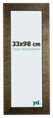 Leeds Legno Cornice 33x98cm Champagne Spazzolato Davanti Dimensione | Yourdecoration.it