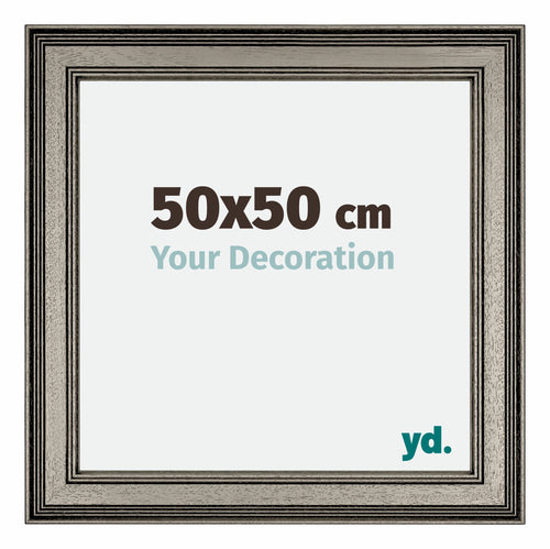 Liverpool Legna Cornice 50x50cm Argento Davanti Dimensione | Yourdecoration.it