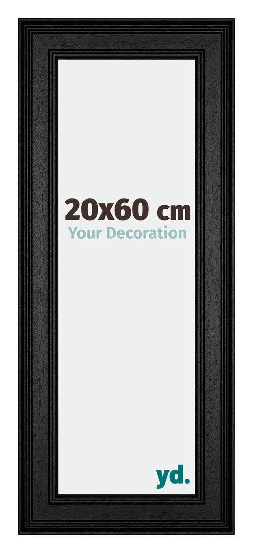 Londen Legna Cornice 20x60cm Nero Davanti Dimensione | Yourdecoration.it