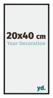 Miami Alluminio Cornice 20x40cm Nero Lucido Davanti Dimensione | Yourdecoration.it