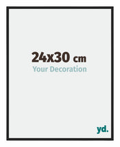 Miami Alluminio Cornice 24x30cm Nero Lucido Davanti Dimensione | Yourdecoration.it