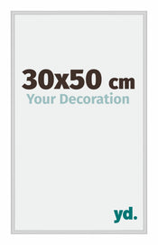 Miami Alluminio Cornice 30x50cm Argento Opaco Davanti Dimensione | Yourdecoration.it