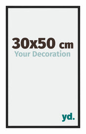 Miami Alluminio Cornice 30x50cm Nero Lucido Davanti Dimensione | Yourdecoration.it