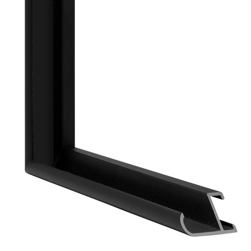 Miami Alluminio Cornice 40x60cm Nero Lucido Dettaglio Intersezione | Yourdecoration.it