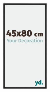 Miami Alluminio Cornice 45x80cm Nero Lucido Davanti Dimensione | Yourdecoration.it