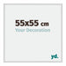 Miami Alluminio Cornice 55x55cm Argento Opaco Davanti Dimensione | Yourdecoration.it