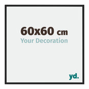 Miami Alluminio Cornice 60x60cm Nero Lucido Davanti Dimensione | Yourdecoration.it