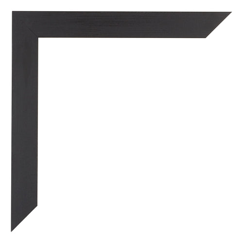 Mura MDF Cornice 18x24cm Grana Di Legno Nero Dettaglio Angolo | Yourdecoration.it