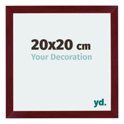 Mura MDF Cornice 20x20cm Vino Rosso Spazzato Davanti Dimensione | Yourdecoration.it