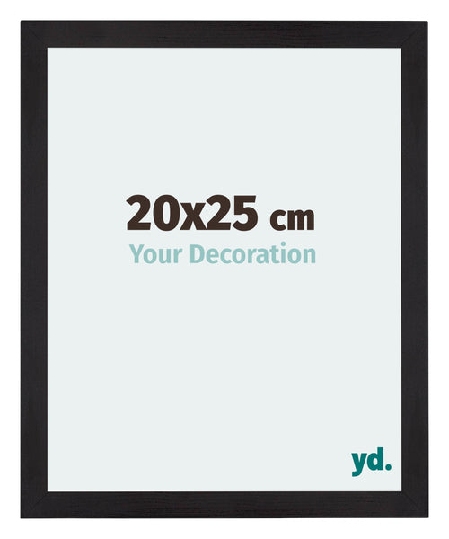 Mura MDF Cornice 20x25cm Grana Di Legno Nero Davanti Dimensione | Yourdecoration.it