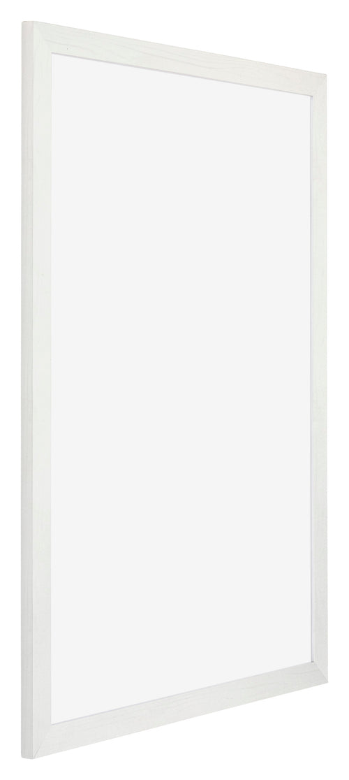 Mura MDF Cornice 20x28cm Bianco Spazzato Davanti Obliquo | Yourdecoration.it