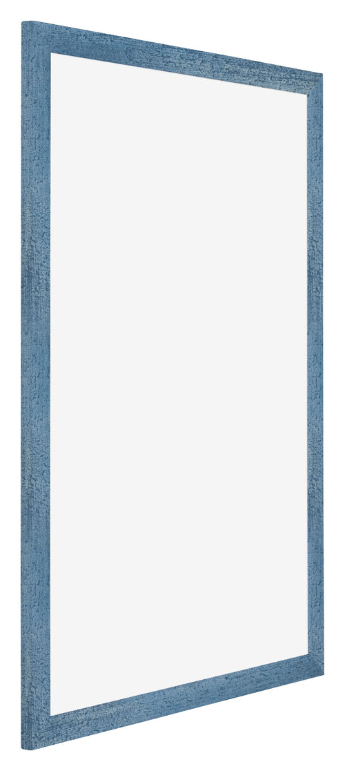 Mura MDF Cornice 20x28cm Blu Acceso Spazzato Davanti Obliquo | Yourdecoration.it