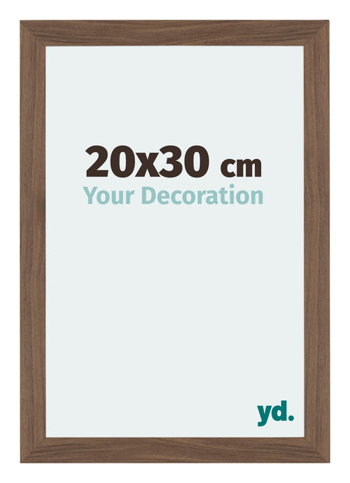 Mura MDF Cornice 20x30cm Noce Scuro Davanti Dimensione | Yourdecoration.it
