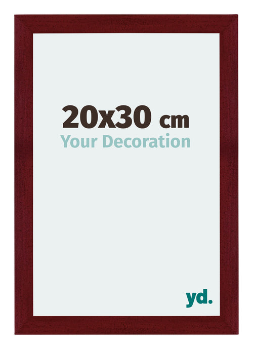 Mura MDF Cornice 20x30cm Vino Rosso Spazzato Davanti Dimensione | Yourdecoration.it