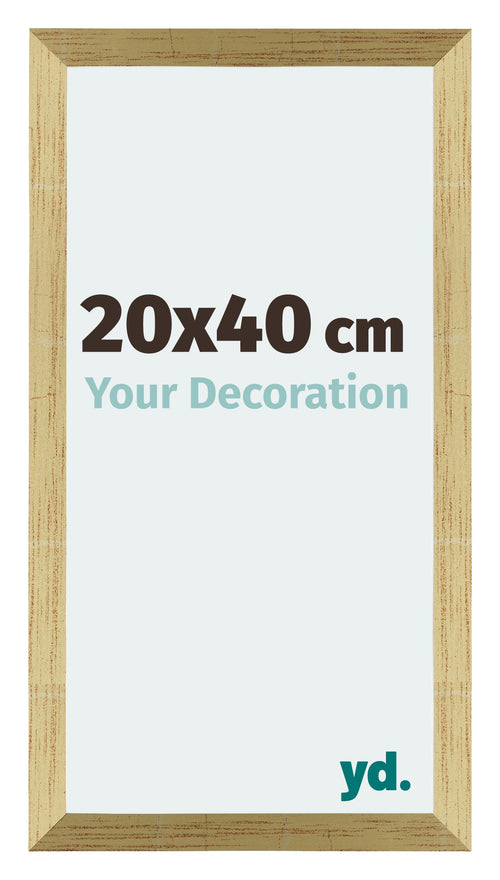 Mura MDF Cornice 20x40cm Oro Lucido Davanti Dimensione | Yourdecoration.it