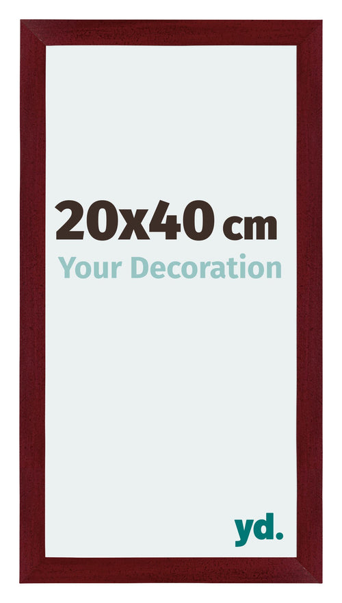 Mura MDF Cornice 20x40cm Vino Rosso Spazzato Davanti Dimensione | Yourdecoration.it